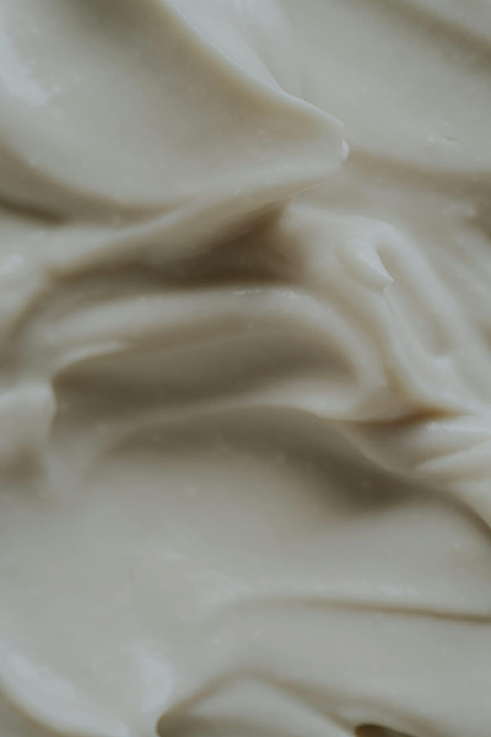 Rich cream texture holding its peaks